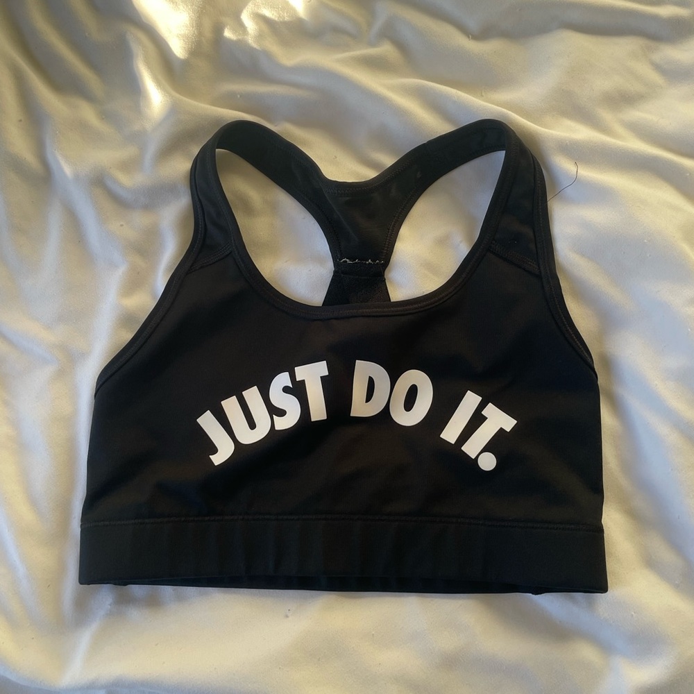 Nike Black and White Racerback Sports Bra